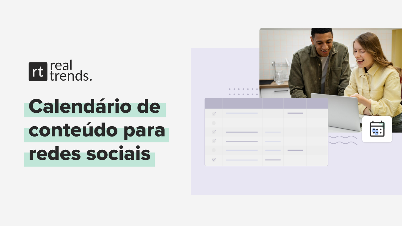 Calendário de conteúdos para redes sociais